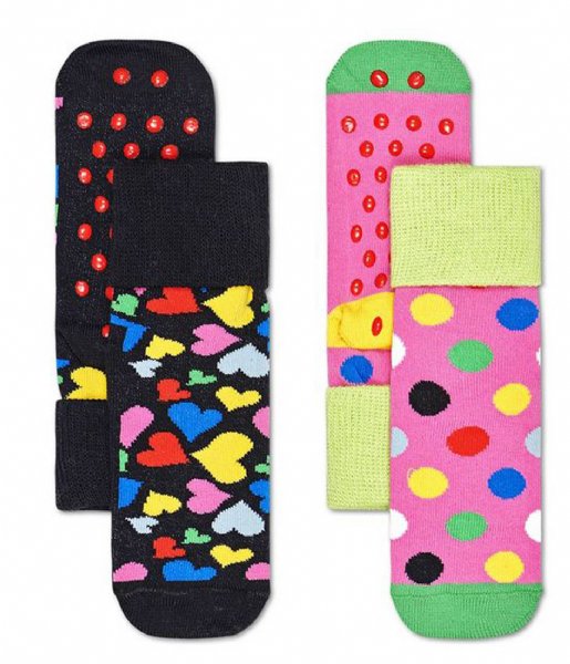 Happy Socks  2-Pack Kids Heart Anti-Slip Socks heart (9300)