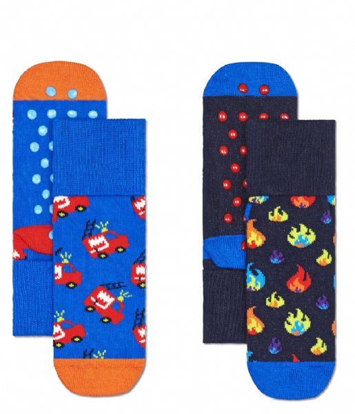 Happy Socks  2-Pack Kids Firetruck Anti Slip Kids Firetruck Anti Slip (6300)