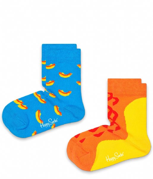 Happy Socks  2-Pack Kids Hot Dog Socks 6 Hot Dog (6700)