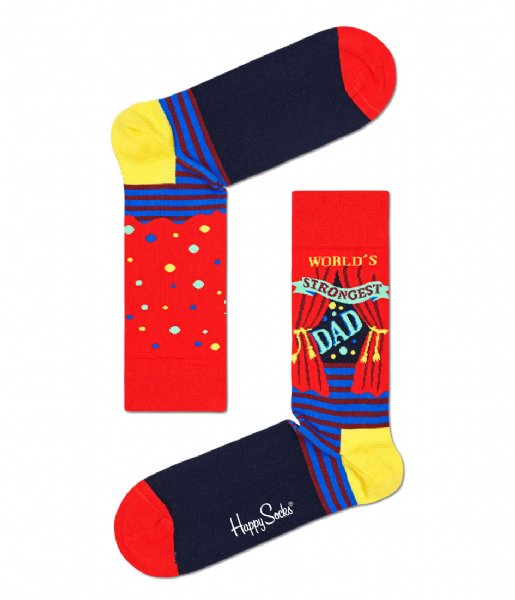 Happy Socks Sokken 3-Pack Strongest Father Socks Gift Set Fathers Days (200)