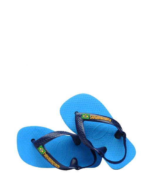 Havaianas  Flipflops Baby Brasil Logo Ii Turquoise/Navy Blue (1372)