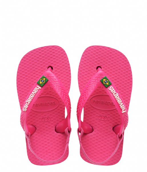 Havaianas  Flipflops Baby Brasil Logo Pink Flux/White (8418)