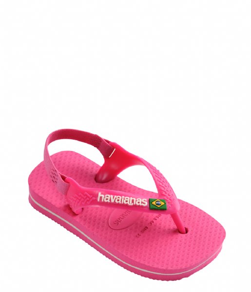 Havaianas  Flipflops Baby Brasil Logo Pink Flux/White (8418)