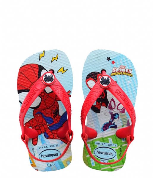 Havaianas Slippers Flipflops Baby Marvel Blue/Red (0145)