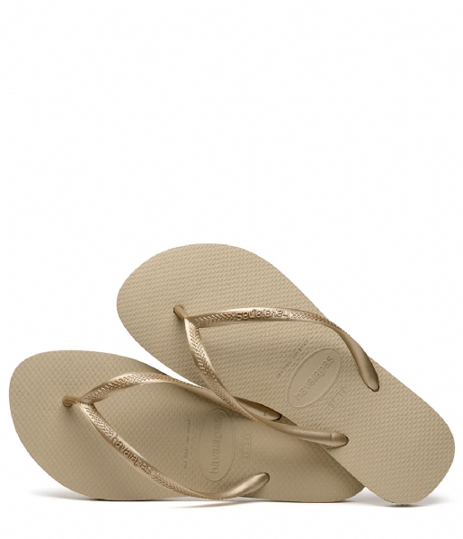 Havaianas Slippers Kids Flipflops Slim sand grey light golden (2719) Havaianas Slippers Kids Flipflops Slim sand grey light golden (2719)