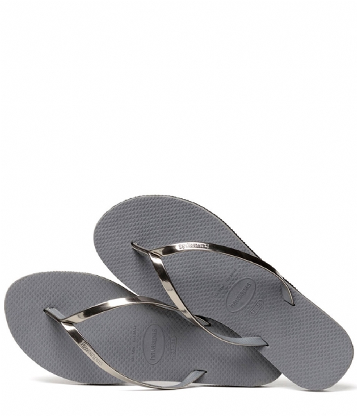 metallic silver havaianas