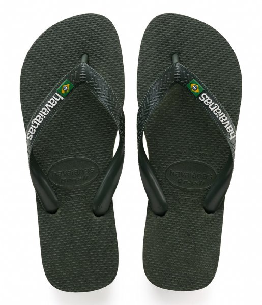 Havaianas Slippers Brasil Logo Green Olive (4896)