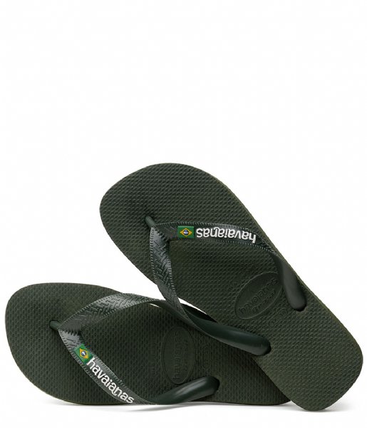 Havaianas Slippers Brasil Logo Green Olive (4896)