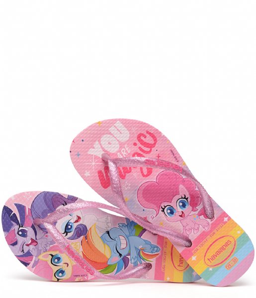 Luidruchtig Slip schoenen doolhof Havaianas Slippers Kids Slim My Little Pony Macaron Pink (5217) | The  Little Green Bag
