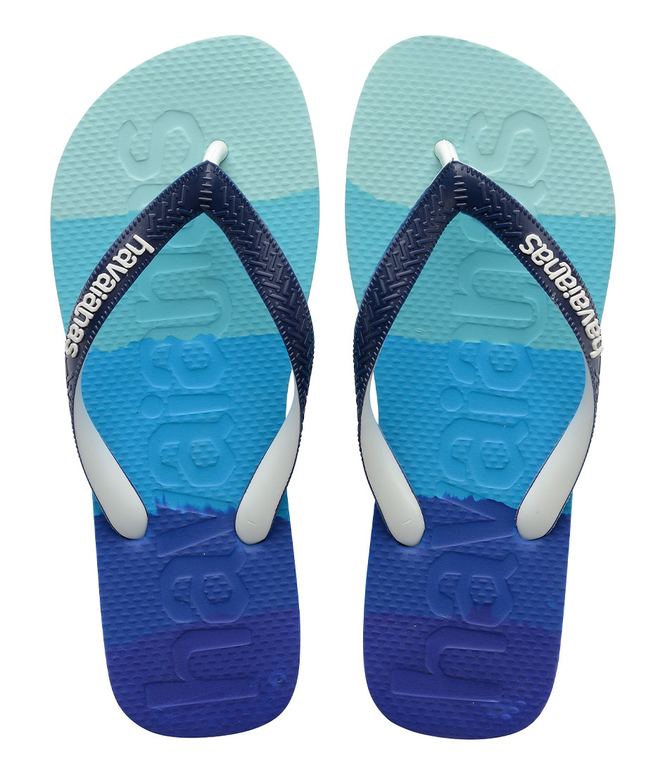 shoes Womens Shoes Flats and flat shoes Sandals and flip-flops in Blue Havaianas Top Logomania Multicolor Flip Flops / Sandals 