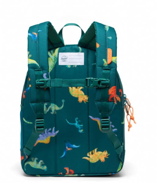 Herschel Supply Co.  Heritage Youth Backpack Aventurine Watercolour Dinos