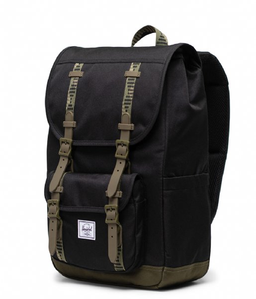 Herschel Supply Co.  Little America Mid Backpack Black Ivy Green (6011)
