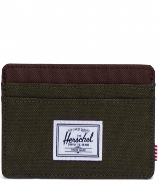 Herschel Supply Co.  Charlie Cardholder Ivy Green Chicory Coffee (04488)