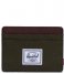 Herschel Supply Co.  Charlie Cardholder Ivy Green Chicory Coffee (04488)