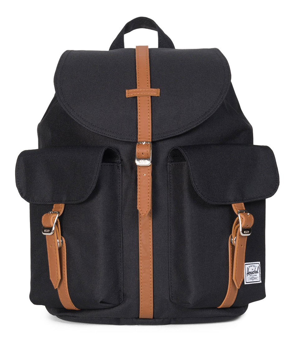 black and tan backpack