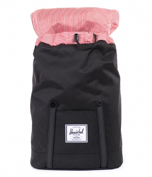 Herschel Supply Co. Dagrugzak Retreat 15 Inch black & black PU Herschel Supply Co. Dagrugzak Retreat 15 Inch black & black PU