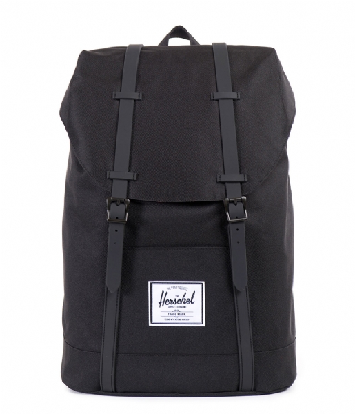 Herschel Supply Co. Dagrugzak Retreat 15 Inch black & black PU Herschel Supply Co. Dagrugzak Retreat 15 Inch black & black PU
