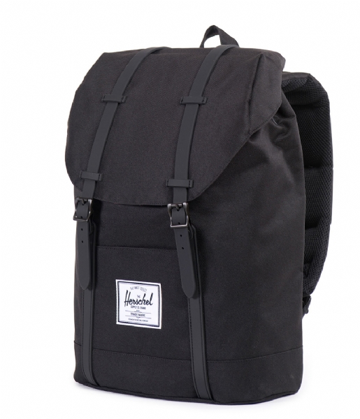 Herschel Supply Co. Dagrugzak Retreat 15 Inch black & black PU Herschel Supply Co. Dagrugzak Retreat 15 Inch black & black PU
