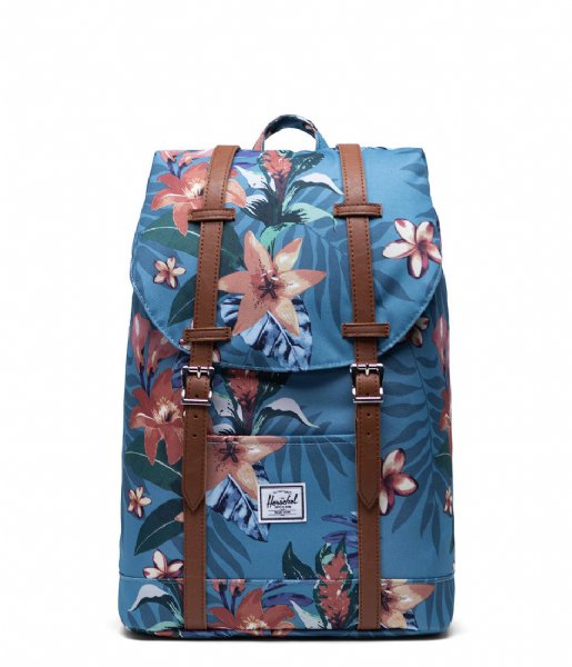 Herschel Supply Co. Dagrugzak Retreat Mid Volume Summer Floral Heaven Blue (03894) Herschel Supply Co. Dagrugzak Retreat Mid Volume Summer Floral Heaven Blue (03894)