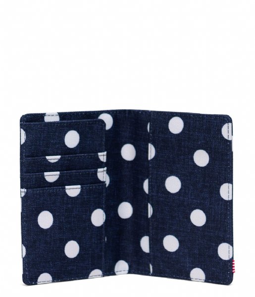Herschel Supply Co. Paspoorthouder Raynor Passport Holder RFID Polka Dot Crosshatch Peacoat (03887) Herschel Supply Co. Paspoorthouder Raynor Passport Holder RFID Polka Dot Crosshatch Peacoat (03887)