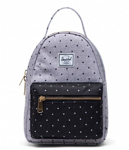 Herschel Supply Co. Dagrugzak Nova Mini Polka Dot Crosshatch Grey/Black (03556) Herschel Supply Co. Dagrugzak Nova Mini Polka Dot Crosshatch Grey/Black (03556)