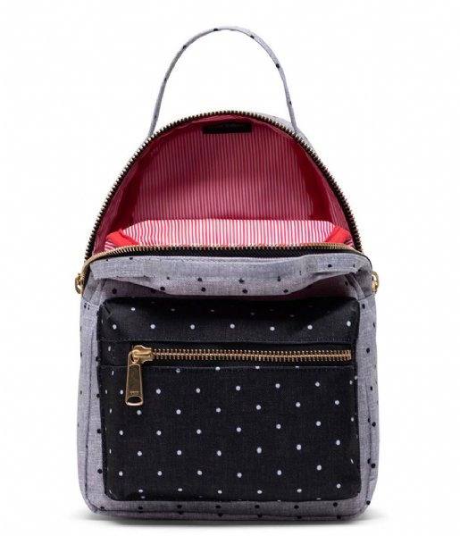 Herschel Supply Co. Dagrugzak Nova Mini Polka Dot Crosshatch Grey/Black (03556) Herschel Supply Co. Dagrugzak Nova Mini Polka Dot Crosshatch Grey/Black (03556)