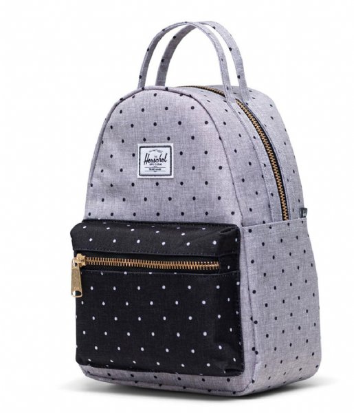 Herschel Supply Co. Dagrugzak Nova Mini Polka Dot Crosshatch Grey/Black (03556) Herschel Supply Co. Dagrugzak Nova Mini Polka Dot Crosshatch Grey/Black (03556)