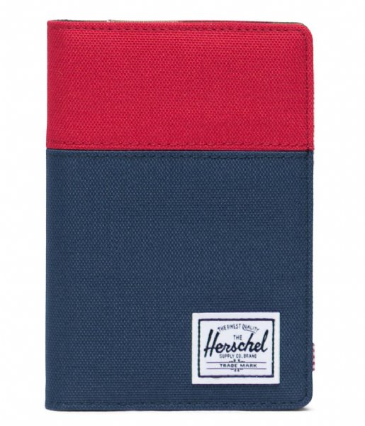 Herschel Supply Co.  Raynor Passport Holder RFID red navy woodland (03563)