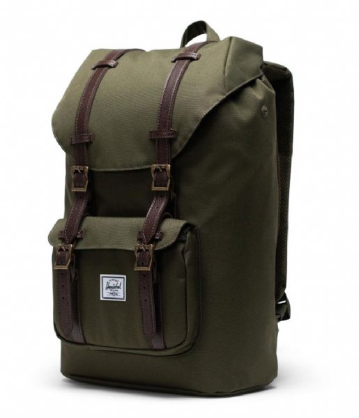 Herschel Supply Co. Laptop rugzak Herschel Little America Mid-Volume 13 Inch Ivy Green/Chicory Coffee (4488) Herschel Supply Co. Laptop rugzak Herschel Little America Mid-Volume 13 Inch Ivy Green/Chicory Coffee (4488)