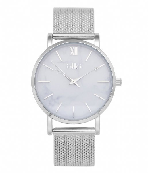 IKKI  Watch Vesta silver/white marble (VS01)