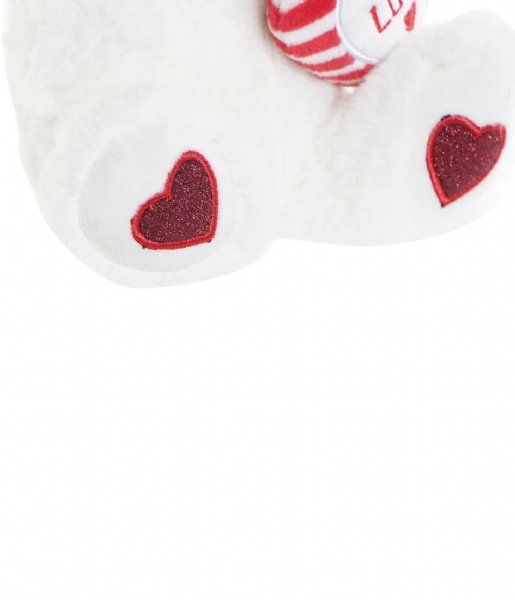 ITEM International  Cuddly Toy Polyester Heart Bear White