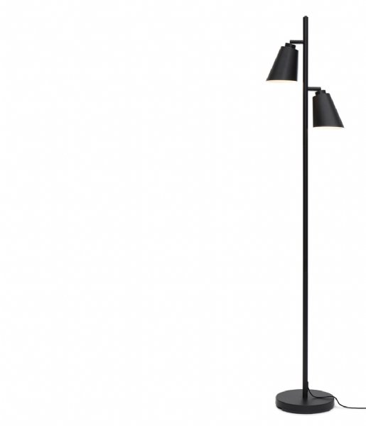 Its about RoMi Lampa stołowa Floor Lamp Iron Bremen 2-Shade Black (BREMEN/F2/B)
