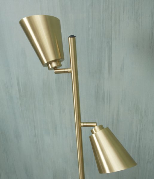 Its about RoMi Lampa stołowa Floor Lamp Iron Bremen 2-Shade Gold (BREMEN/F2/GO)