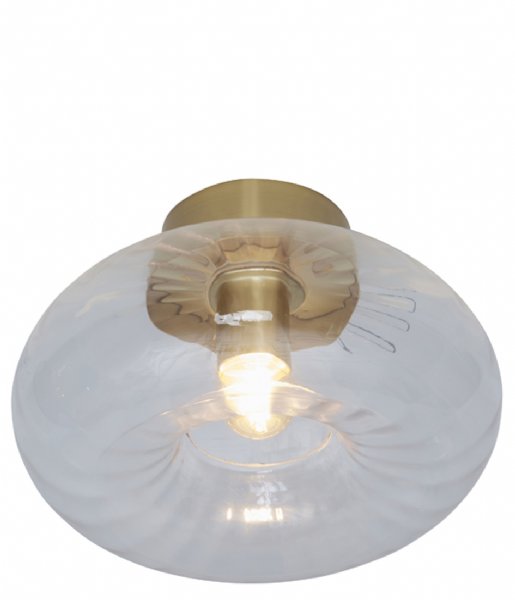 Its about RoMi Lampa wisząca Ceiling Lamp Glass Brussels Round Gold (BRUSSELS/C27/GO)