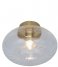 Its about RoMi Lampa wisząca Ceiling Lamp Glass Brussels Round Gold (BRUSSELS/C27/GO)