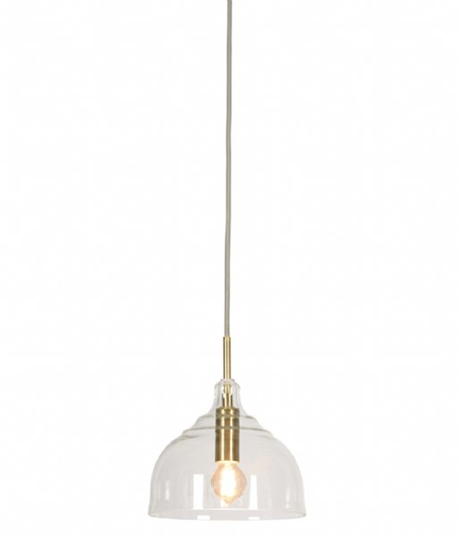 Its about RoMi Lampa wisząca Hanging Lamp Glass Brussels Round Gold (BRUSSELS/HR/C)