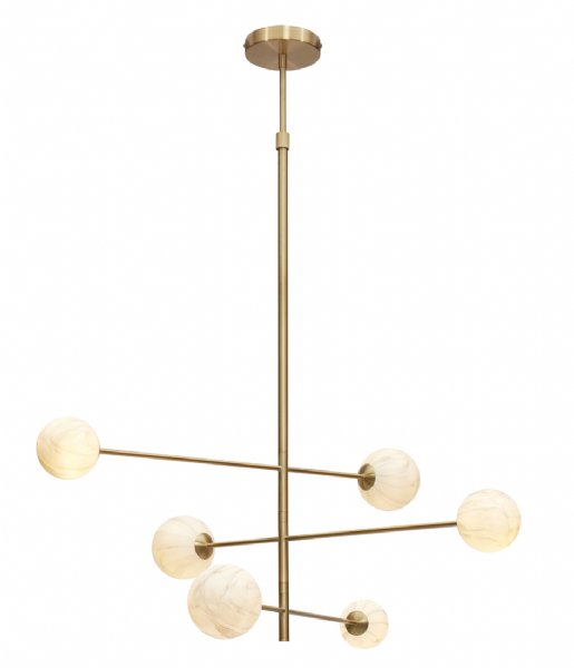 Its about RoMi Lampa wisząca Hanging Lamp Glass/Iron Carrara 3-Arm Gold Tinted Glass (CARRARA/H3/GO)