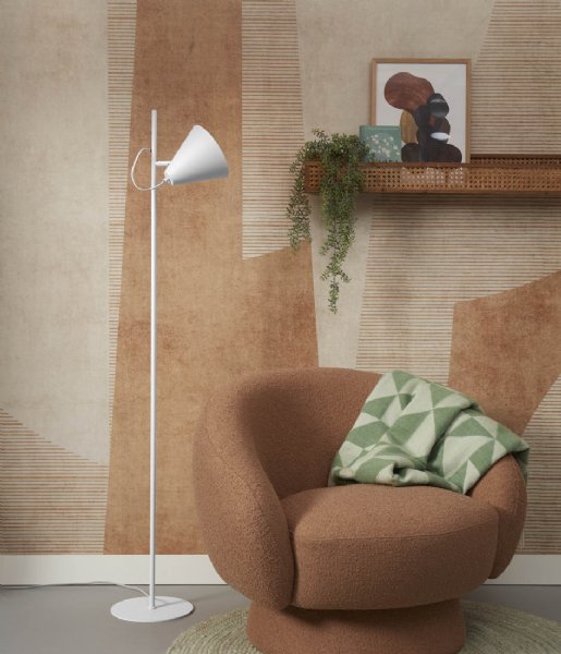 Its about RoMi Lampa stołowa Floor Lamp Lisbon Pointed Shade White (LISBON/F/W)