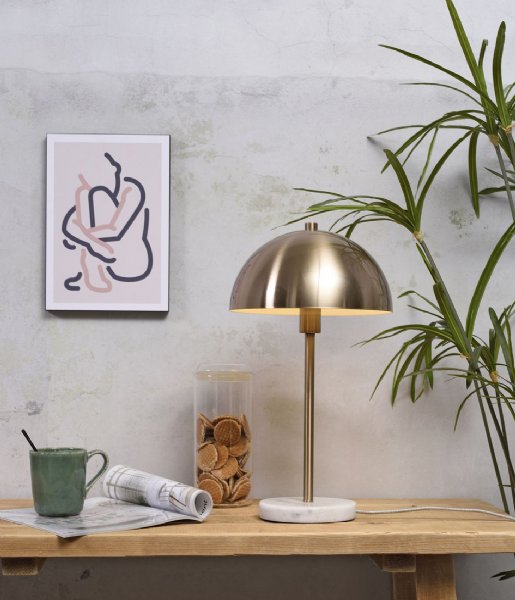 Its about RoMi Lampa stołowa Table Lamp Iron/Marble Round White (TOULOUSE/T/GO)