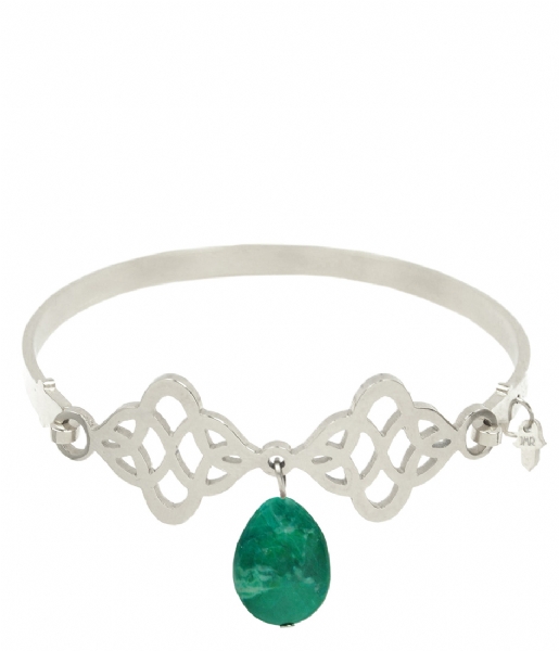 Jewels Must Rock  Armband Ornament Groen zilver