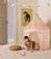 Kids Concept  Play Tent Check Apricot Star Apricot Pink