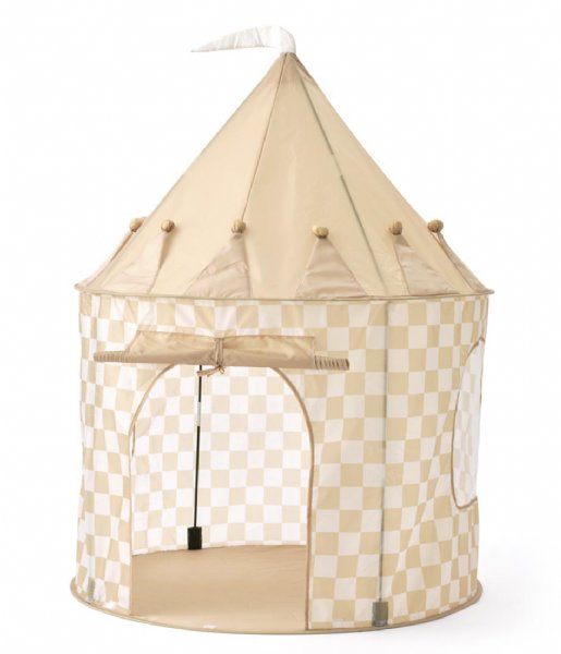 Kids Concept  Play Tent Check Yellow Yellow