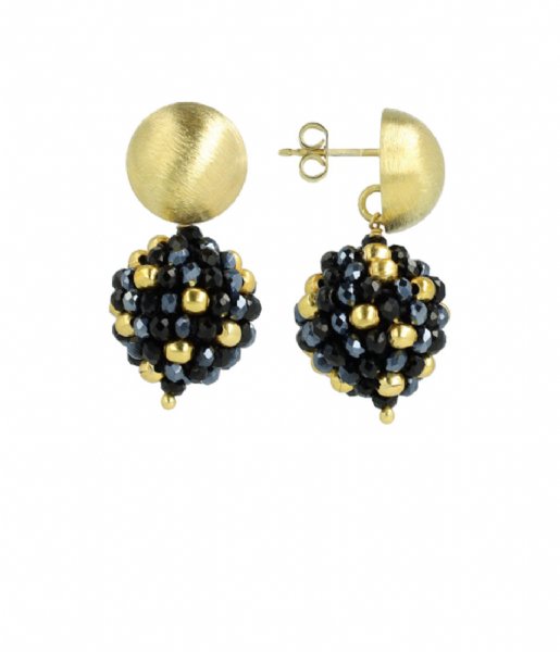 LOTT Gioielli  CE GB Globe S Black with Gold Beads