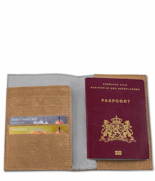 Laauw  Passport Holder Gypsea camel grey