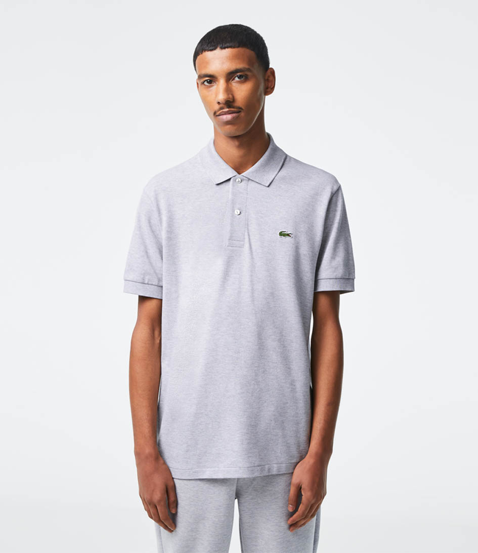 Lacoste Polo's 1HP1 Mens Short Sleeve best polo Silver Chine (CCA) | The Little Green Bag