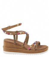 Lazamani Sandals Multi Straps Rainbow Taupe