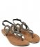 Lazamani  Toe Sandals Rounds With Beads Pewter