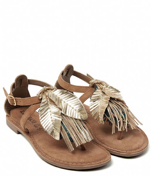 Lazamani  Sandals Feathers Taupe
