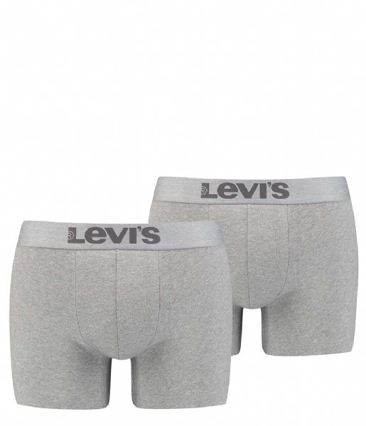 Levi's  Melange Wb Boxer Brief Organic Cotton 2-Pack Mid Grey Melange (004)