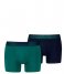 Levi's  Melange Wb Boxer Brief Organic Cotton 2-Pack Green Combo (012)